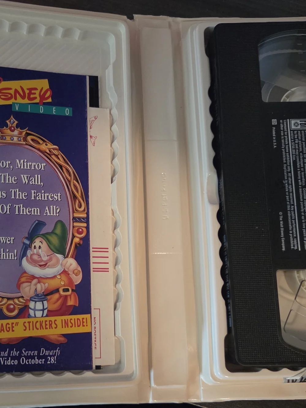 Walt Disney Snow White and the Seven Dwarfs VHS
